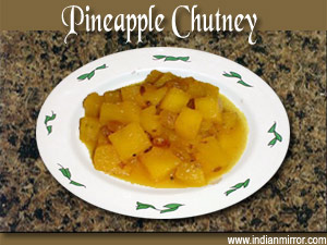 Microwave pineapple chutney