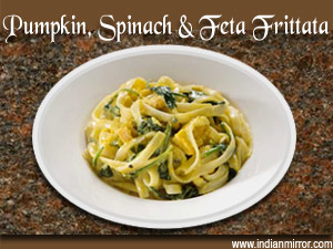 Pumpkin, Spinach & Feta Frittata