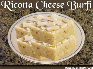 Easy Microwave Ricotta Cheese Burfi