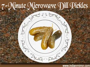 7-Minute Microwave Dill Pickles 