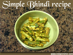 Simple Microwave Bhindi recipe