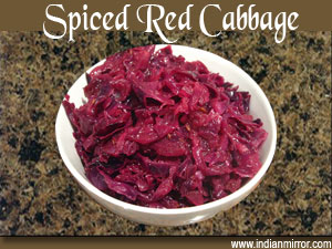Microwave Spiced Red Cabbage