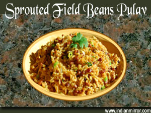 Sprouted Field Beans Pulav