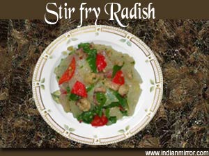 Stir fry Radish
