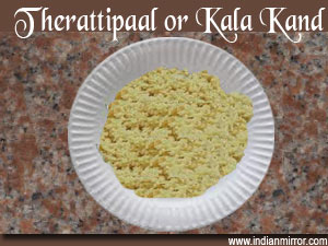 Therattipaal or Kala Kand in Microwave