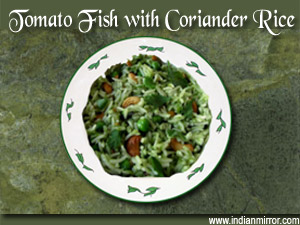 Tomato Fish with Coriander Rice