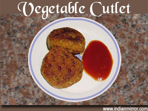Microwave Vegetable Cutlet