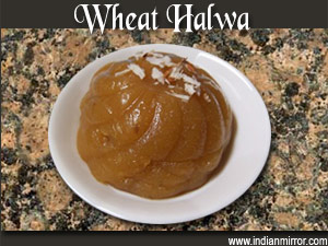 Microwave Wheat Halwa