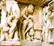 Sexual scenes from  khajuraho sculptures