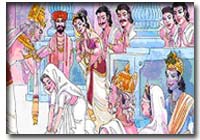 Draupadi with Pandavas
