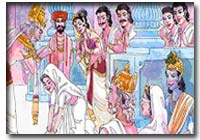 Draupadi with Pandavas