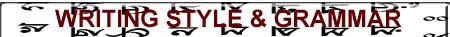 Writing Style & Grammar
