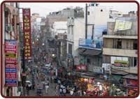 Crowded Shopping Area in Paharganj